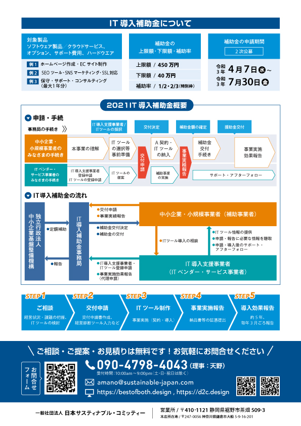 ビジョナリーデザイン様　ホームページ制作営業用A4チラシ（裏）